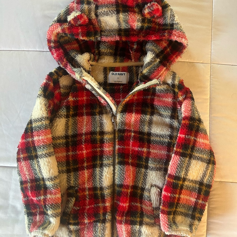Old Navy Plaid Hooded Jacket